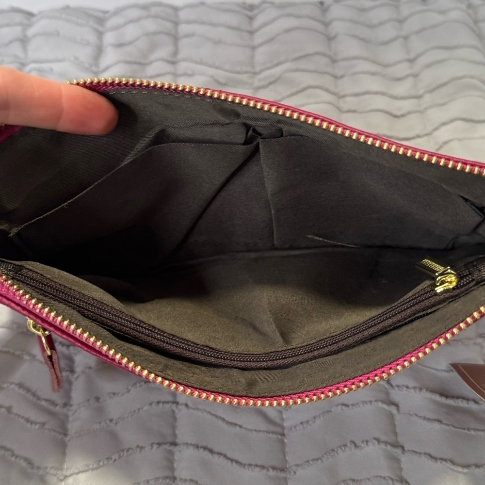 Uromee Wristlet Wallet Clutch Purse.  Dark pink removable chain - Picture 7 of 12